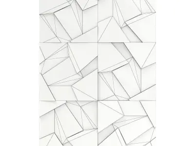 Cracked Metal Wall Panel 3D model