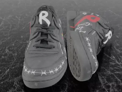 REEBOK WORKOUT x TROUBLE ANDREW 3D SHOES Low-poly 3D model