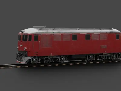 Diesel locomotive LDE Low-poly 3D model