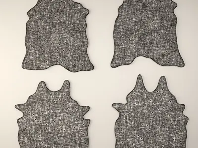 Cowhide Rugs 3D model