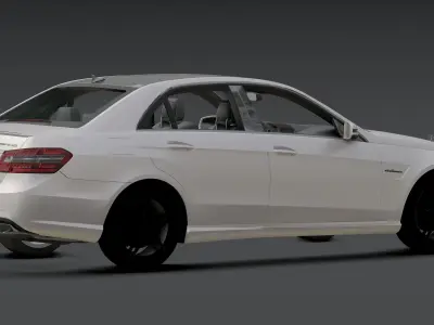 Mercedes class E Low-poly 3D model