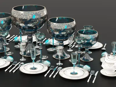 Decorative Set Service 2023 3D model