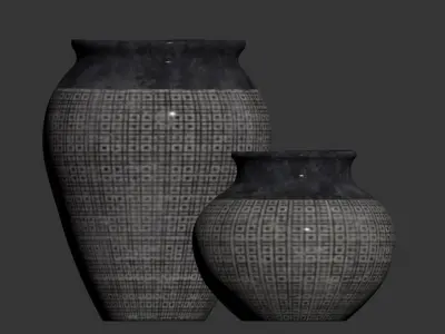 Frasier Handcrafted Ceramic Vase 3D model