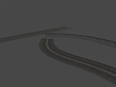 Cinematic roads pack Free 3D model
