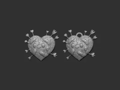 painfull heart decor  3D print model