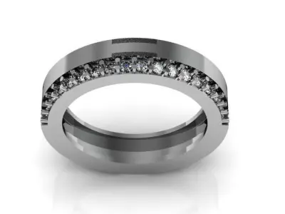 band daimond ring 3D print model