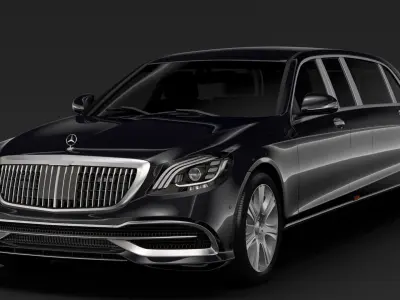 Mercedes Maybach S 650 Pullman Guard VV222 2019 3D model