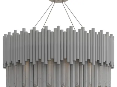 Glass chandelier in postmodern style 3D model