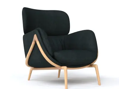 Elysia Lounge Chair  Low-poly 3D model