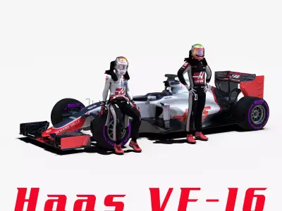 Haas VF16 Low-poly 3D model