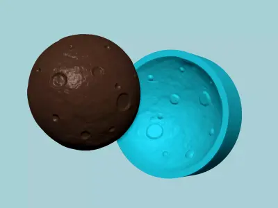 Halloween Molding A05 Moon - Chocolate Silicone Mold 3D print model