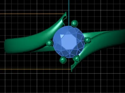 SINGLE DIAMOND SOLITAIRE RING 3D PRINTABLE MODEL 3D print model