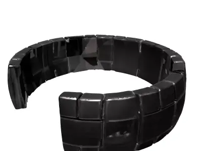 Modern Metal Bracelet Watch Band Low-poly 3D model