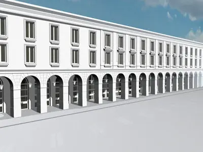 European arcade 3D model