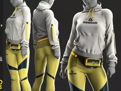 Girls Outfit 9 - Marvelous Designer with Video Process 3D model