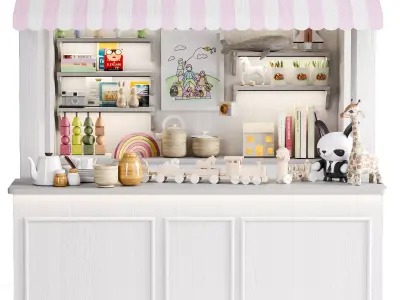 Children house  a shop with toys 3D model