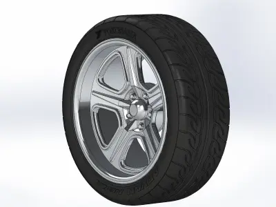 Custom wheels Am Racing VF557 Sugar Bump 18inch for scale model 3D print model