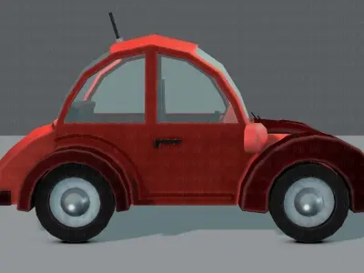 Cartoon Car V02 Low-poly 3D model