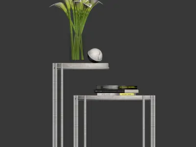 Messina Nesting Side Tables West Elm 3D model
