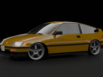 Honda CRX  Low-poly 3D model