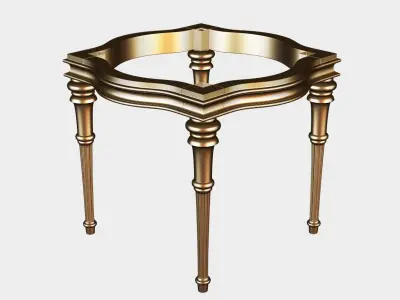 Carved coffee table for cnc 16 3D model