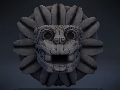 Quetzalcoatl - Aztec Deity Low-poly 3D model