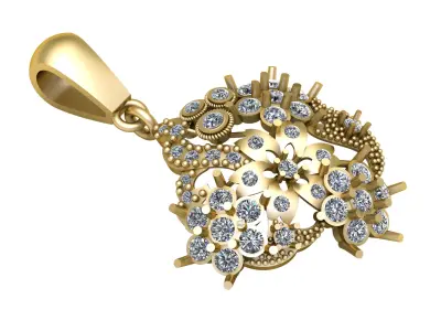 SWAROVSKI CRYSTAL PENDANT 3D PRINTABLE MODEL 3D print model
