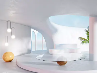 Dreamy Space Design - Poster and 3d model 3D model