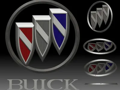 Buick logo car brand for 3D printer or CNC router 3D print model