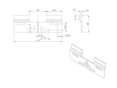 Steel Bracket platten wall Free 3D model