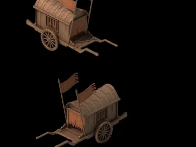 Game War - carriage 2701 3D model