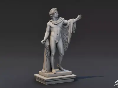 Apollo Belvedere Low-poly 3D model