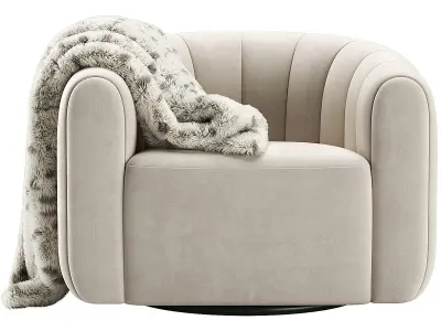 Fitz Swivel Chair CB2 3D model