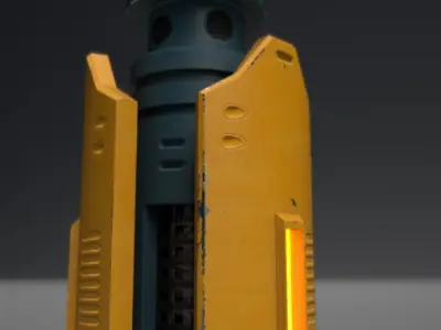 Sci Fi searchlight Free low-poly 3D model