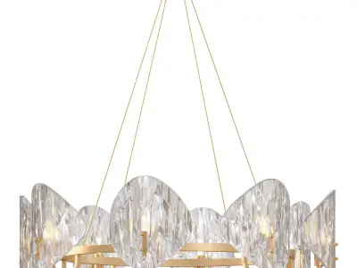 Stylish pendant chandelier 3D model