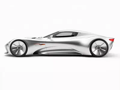 Sleek Silver Sports Car model pack Low-poly 3D model