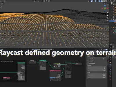 Blender Photovoltaic power plant Generator 3D model