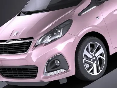 Peugeot 108 3-door 2017 VRAY 3D model