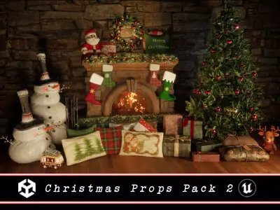 Christmas Props Pack 2 3D Model Collection