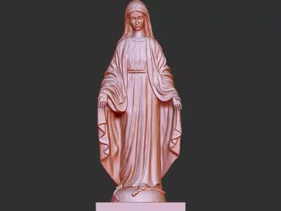 Mary standing statue  3D print model