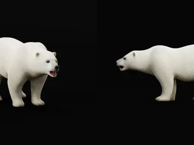 Polar Bear Low-poly 3D model
