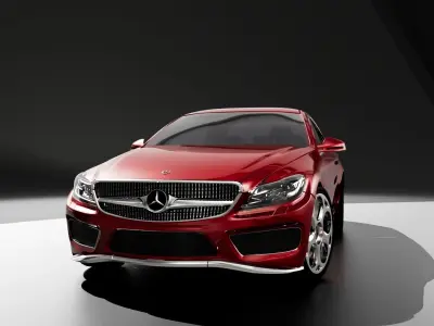 Mercedes-Benz S 500 mod Low-poly 3D model