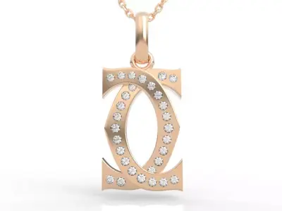 Elite Luxury Brand Style Letter Pendant 3D print model