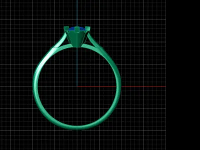 STL 3DM Print Ready Women Diamond Ring Lightweight Printable  3D print model buy
