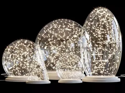 Decorative LED lights Nordic modern wood table lamp bedroom 3D model