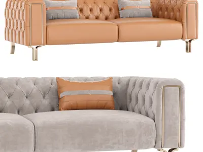 Montego Living Room Sleeper Sofa 3D model