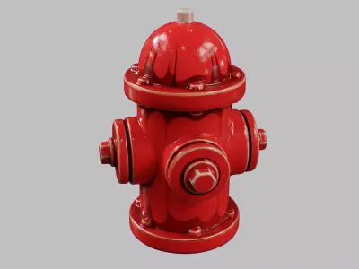 Ceramic Fire Hydrant 3D model