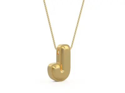 Model 1193 J Initial Letters Charm Balloon 20mm 3D print model