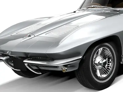 Chevrolet Corvette C2 1963 LowPoly 3D model