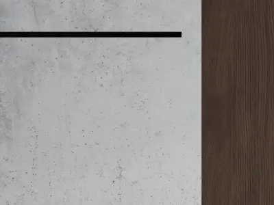 Decorative wall with fireplace set 18 3D model